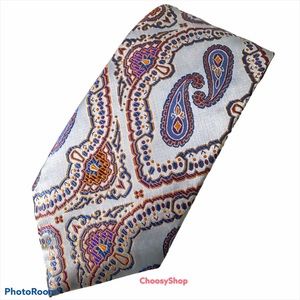 VERSE9 Fun Paisley Purple Pink Orange Blue Tie